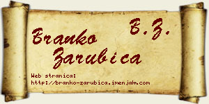 Branko Zarubica vizit kartica